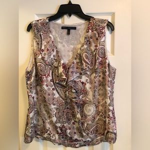 White House Black Market Paisley TankTop